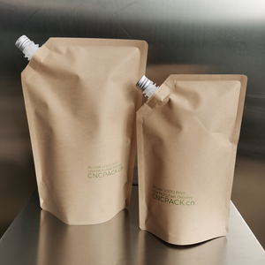 Pochette Éco-Responsable en Papier Kraft avec Bouchon en Aluminium, Sachet Recyclable pour Parfum, Pochette de Recharge Imperméable avec Bec Verseur - Product Image 6