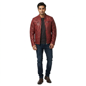 Wholesale Custom Design Breathable Vintage Style Genuine <b>Leather</b> <b>Jacket</b> New Design <b>Men's</b> Autumn Fashion - Product Image 1