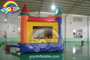 บ้านลมเป่าลมสีแดงเหลืองน้ำเงิน ขนาด 13x13 ฟุต ดีไซน์สามสี วัสดุ PVC เกรดเชิงพาณิชย์ สำหรับเด็กเล่น งานวันเกิด - Product Image 3