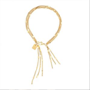 Anti <b>Bracelet</b> Bulk 14k 18k Gold Plated Stainless Steel <b>Charm</b> <b>Bracelet</b> Wholesale Tassel <b>Charms</b> for <b>Bracelets</b> - Product Image 2
