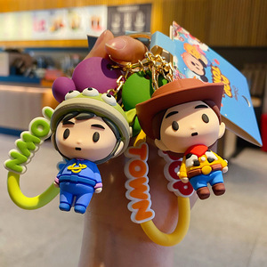 Porte-clés en caoutchouc PVC 3D authentique, Blanche-Neige, Elsa, Princesse Briar Rose, <span class=keywords><strong>Ariel</strong></span>, Kawaii, Belle, pendentif porte-clés - Product Image 4