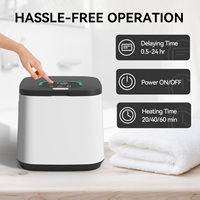 Chauffe-serviettes électrique portable 16L compact avec écran numérique, fonction de temporisation et indicateur de température OEM/ODM