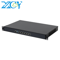 Mini PC Firewall Soft Router Ordinateur Intel Celeron J4125 DDR4 8 Go MSATA SSD 6 ports Ethernet 1u Serveur réseau domestique
