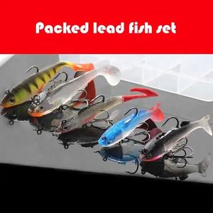 OEM ODM vente en gros paquet de 5 appâts multicolores pour poisson en plomb paquet de queue en T ensemble de leurres pour poisson en plomb - Product Image 4