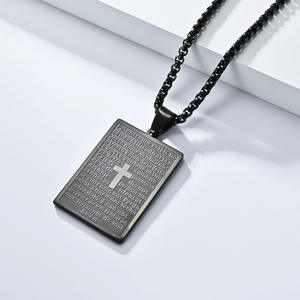 Custom Faith Based Softball <strong>Bat</strong> Cross Pendant Bible Verse Stainless Steel <strong>Charm</strong> Necklace Fashion Jewelry Crucifix Wholesale 2024 - Product Image 2
