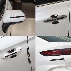Stiker Anti Gores Pelindung Tepi Pintu Mobil Motif Serat Karbon, Dapat Digunakan Kembali, Anti Benturan, 8pcs, Perekat Sendiri - Product Image 3