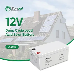 顶级供应商Agm电池12V 250Ah 200Ah 200安培小时家用太阳能凝胶电池