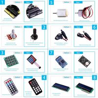 Kit de Inicio Completo ELEGOO UNO R3 para Robótica, Procesador Cortex A8 de 1.2GHz, Más de 200 Componentes, Tutorial, 3 Baterías CR2 Incluidas