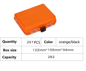 257 pièces/boîte d'accessoires de pêche <span class=keywords><strong>Kit</strong></span> combiné comprenant un connecteur pivotant à perle fixe à manivelle ensemble de pêche hameçons plombs - Product Image 6