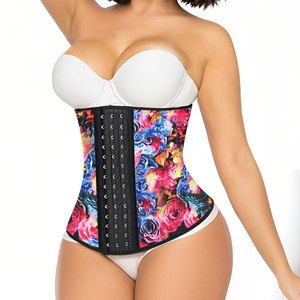 NANBIN <span class=keywords><strong>Corset</strong></span> de sport pour femme, imprimé <span class=keywords><strong>rose</strong></span>, avec effet ventre plat et en latex respirant - Product Image 1
