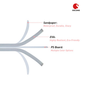 Mẫu miễn phí chuyên nghiệp không thấm nước nửa mặt trăng miếng bọt biển <span class=keywords><strong>Nail</strong></span> tập tin làm móng tay móng tay đệm - Product Image 3