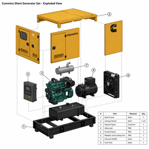 Groupe électrogène diesel de type ouvert haute performance 1500 kVA, générateur industriel alimenté par moteur pour grands projets - Product Image 6