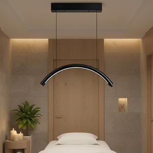 Plafonnier Osum 28 pouces, demi-lune dorée, LED moderne, montage encastré, aluminium rose, réglable, certifié CE RoHS - Product Image 5