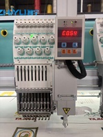 Machine à broder automatique informatisée à 24 têtes et 9 aiguilles, avec fonction sequins plats et simples et découpe laser, en promotion pour le marché indien et pakistanais