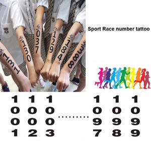 Tatuaggi Temporanei Personalizzati Impermeabili con Numeri di Gara Sportivi - Product Image 4