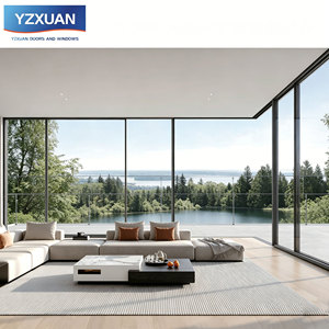 Porte coulissante panoramique à 6 rails à cadre ultra-fin, porte de <span class=keywords><strong>terrasse</strong></span> double vitrage trempé, isolation thermique et acoustique - Product Image 2