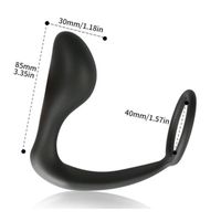 Plug anal en silicone unisexe avec anneau Stimulateur de jouets sexuels adapté aux débutants pour le plaisir de massage de la prostate pour les couples