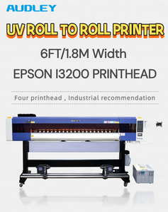 Impresora de inyección de tinta UV automática de 4 cabezales I3200 de 1.8m para exteriores, para carteles fotográficos y pancartas de vinilo rollo a rollo - Product Image 2