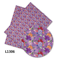 136 cm * 30 cm Professionnel personnalisé fleurs Lumineuses Simili Cuir Imprimé Tissu pour Bandeau