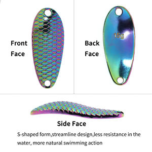 2.5/3.5/5/7/10/15g écailles de poisson motif cuillères à la traîne appât dur métallique leurre de pêche pour <span class=keywords><strong>truite</strong></span> brochet bar saumon pêche en eau salée - Product Image 5