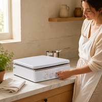 Cuisinière à gaz de style européen à 4 brûleurs, allumage par pile, en acier inoxydable, économie d'énergie, pour la maison, garantie de 4 ans