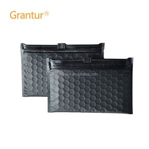 Direkt ab Werk: Matte Schwarze Luftpolstertasche mit Reißverschluss und Schieber - Product Image 1