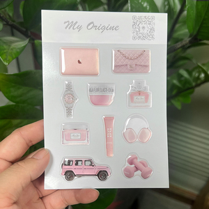 Fundas de Teléfono con Diseño de Marca Personalizada, Pegatinas Decorativas para Computadora Portátil, Resina Epoxi, Logotipo 3D, Pegatina Epoxi Transparente de PVC A6 con Efecto Domo - Product Image 6