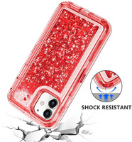 Coque de protection robuste magnétique à paillettes liquides effet sable mouvant pour iPhone 18 17 16