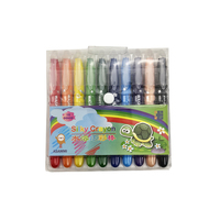 Offre Spéciale – Ensemble de Crayons Cireux Effaçables Soyeux et Solubles dans l'Eau (12/24/36 Couleurs) avec Logo Personnalisé – Idéal pour Cadeau Enfant