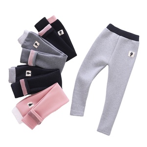 Leggings de una Pieza para Niñas, Otoño e Invierno 2019, Bordados, con Terciopelo, Gruesos, Cálidos, Casuales - Product Image 1