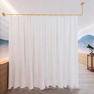 Nuevo Modelo 2025 Barra de Cortina en Forma de L de Hierro Forjado para Salón de Belleza, Cama de Fisioterapia, Centro de Salud, Cortina Divisoria - Product Image 3