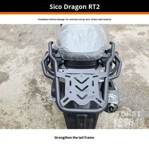 Ensemble de protection arrière et de porte-bagages RT2 - Porte-bagages arrière en acier carbone / Porte-bagages arrière pour Zongshen <span class=keywords><strong>Cyclone</strong></span> RT2 - Product Image 6