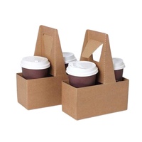 Porte-gobelet en papier personnalisé Tasse à café en papier Transporteur à emporter