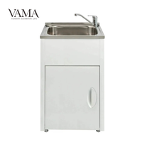 Lavage des mains personnalisé VAMA évier en acier inoxydable baignoire à linge et armoire en fer