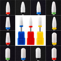 Vente en gros de forets à ongles en céramique de 3/32 pouces, anti-chaleur, pour enlever le gel, pour salons de manucure professionnels, logo personnalisé OEM
