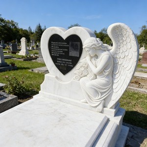 Высококачественный европейский современный дизайн, черный гранитный надгробный памятник, мемориал из натурального камня, индивидуальный заказ - Product Image 5