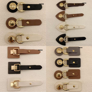 Fermoir à crochet et œillet en cuir PU avec quincaillerie métallique <span class=keywords><strong>brillante</strong></span>, ne glisse <span class=keywords><strong>pas</strong></span>, accessoires vestimentaires - Product Image 1