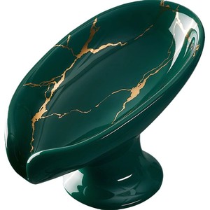 Oval Marble Soap Dish Self Drain For Bathroom <b>Sink</b> Toilet With Suction Base - Product Image 4