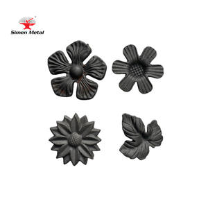 Componentes Decorativos para Cercas, Flores Ornamentales Fundidas, Flores de Hierro Forjado, Accesorios para Cercas, Flores de Acero Estampado, Inspiradas en la Naturaleza, Estilo Europeo - Product Image 2