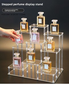 Expositor Acrílico Transparente Multicapa con Escalones para Figuras, Teteras y Perfumes - Altura de Estante de 5 cm - Product Image 1