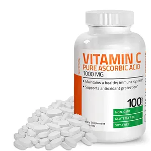 Tabletas de vitamina C OEM 1000 mg ácido ascórbico vitaminas C tableta antioxidante vitamina C pastillas apoyan la salud del sistema inmunológico