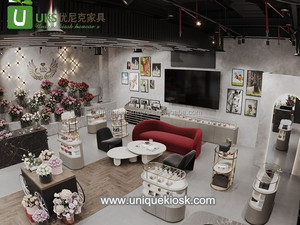 Moderno Expositor de Flores con Iluminación LED, Kiosco Floral para Centro Comercial, Mueble de Pared para Boutique, Estantería para Plantas Verdes, Duradero - Product Image 6