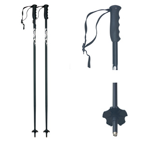 Bâtons de <span class=keywords><strong>ski</strong></span> d'extérieur 2025, section unique, en alliage d'aluminium, poignée en caoutchouc, haute résistance, multifonctionnels, durables, faciles - Product Image 6
