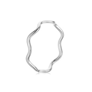 <span class=keywords><strong>Anello</strong></span> Impilabile Ondulato in Acciaio Inossidabile con Finitura Oro, Argento e Oro Rosa per Gioielli Minimalisti o Boho Chic da Donna - Product Image 4