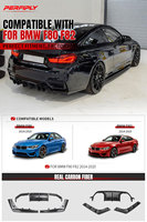 Perfiply Auto Parts Car V Style Body Kit Serat Karbon Kering Asli Bumper Diffuser Belakang untuk BMW F80 M3 F82 F83 M4 2014-2019