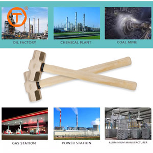 SINOTOOLS 알루미늄 청동 비 스파크 나무 손잡이 비 스파클링 도구 슬레지 해머 - Product Image 4