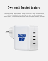 Chargeur mural GaN 100W avec 4 ports USB-C, multiprises intelligentes et écologiques, type C, avec prise de terre, pour l'UE (Allemagne)