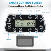 Distributeur automatique de nourriture pour animaux de compagnie intelligent 3,5 L avec contrôle par application WiFi et enregistreur vocal pour chiens et chats, contrôle des portions par minuterie