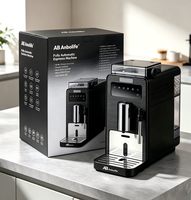 Machine à café expresso Anbolife intelligente entièrement automatique avec moulin intégré, écran tactile, portable, programmable, pression de 15 bars pour usage domestique