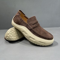 Nouvelles Chaussures Homme Tendance 2026 Style Old Money Mocassins Rétro en Cuir Mat Élastiques Respirants Légers et Confortables